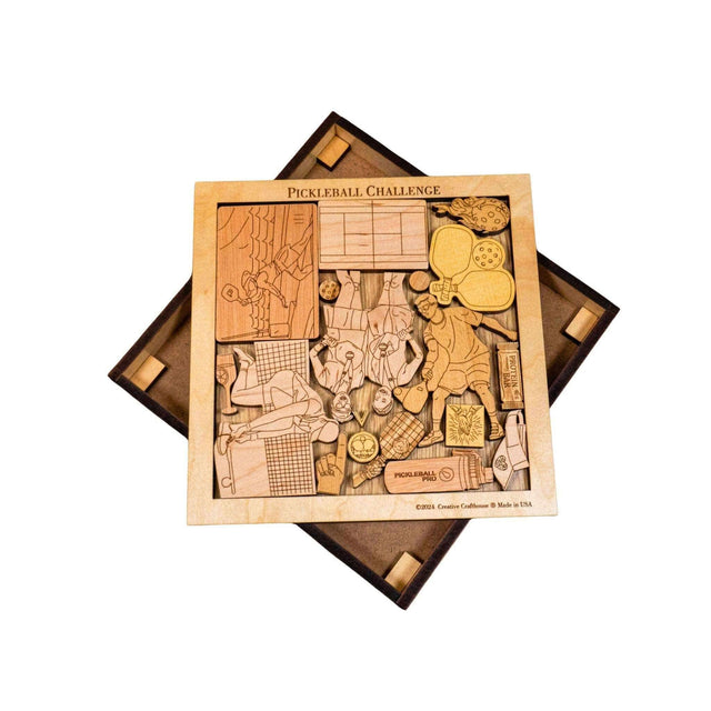 Pickleball Wood Puzzle | Personalized Gift and Decor - Creative Crafthouse