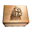 Hurricane Puzzle Box Pirate Ship – Secret Box with Engraving - Creative Crafthouse