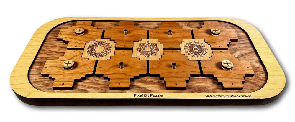 Pixel Bit II Puzzle – Insert the 3 Bits into the Frame - Escape Room Puzzle - Creative Crafthouse