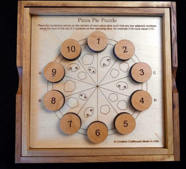 Pizza Pie Puzzle – Math & Logic Brain Teaser - Creative Crafthouse