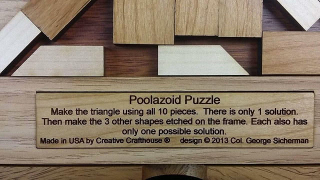 Poolazoid Puzzle - 4 tough challenges – a George Sicherman Design - Creative Crafthouse