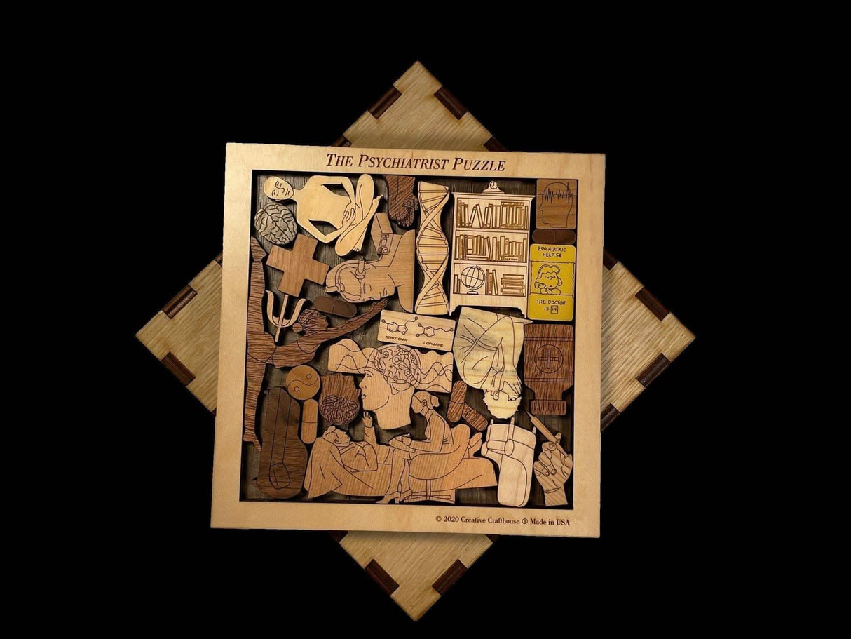 Psychiatrist Puzzle Gift - artistic and challenging - can be personalized - Creative Crafthouse