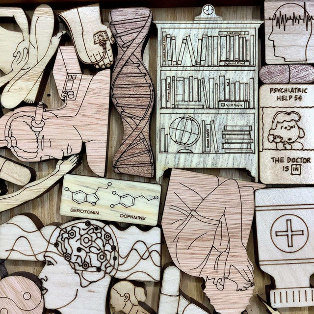 Psychiatrist Puzzle Gift - artistic and challenging - can be personalized - Creative Crafthouse