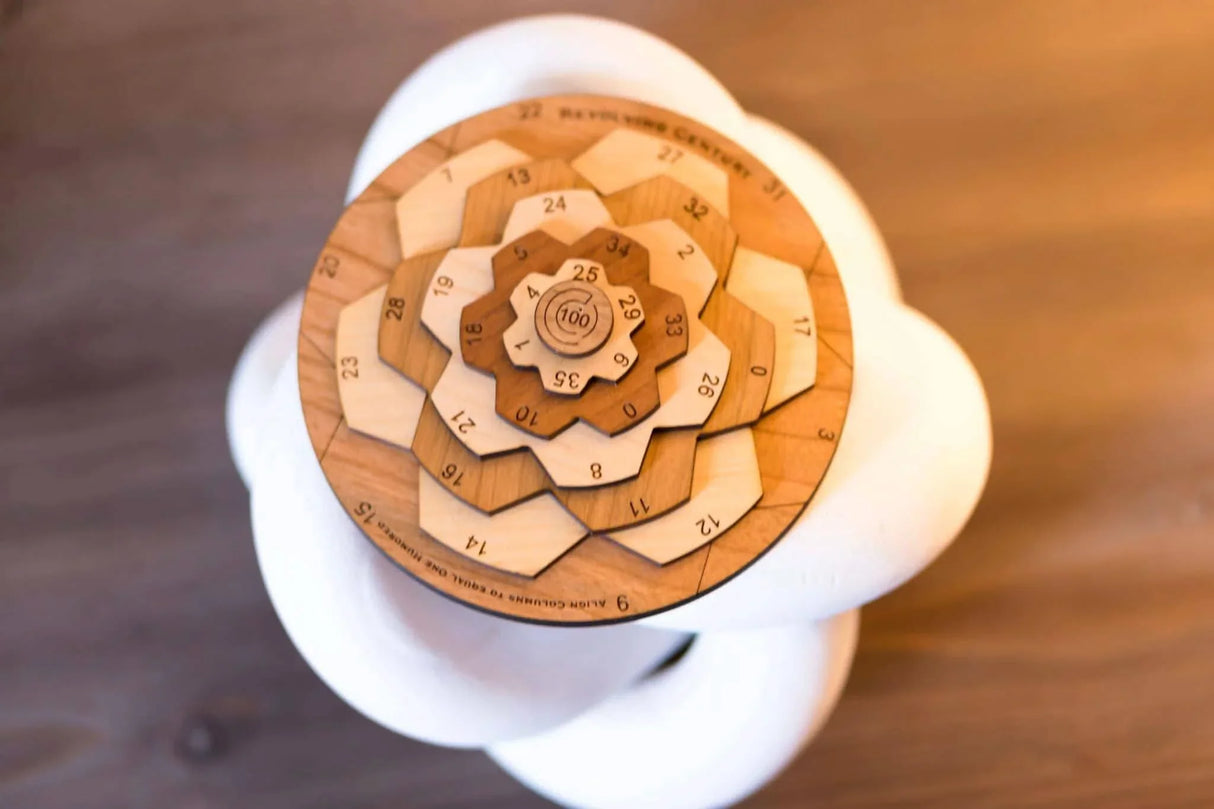 Revolving Century II Wood Math Puzzle | Wood Brain Teaser/Gift for Smart Kids | IQ Test | Creative Crafthouse | Best Gift Idea for Puzzlers - Creative Crafthouse