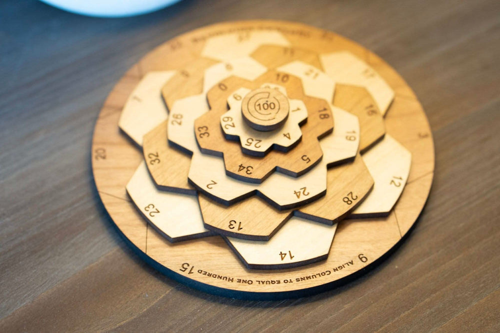 Revolving Century II Wood Math Puzzle | Wood Brain Teaser/Gift for Smart Kids | IQ Test | Creative Crafthouse | Best Gift Idea for Puzzlers - Creative Crafthouse