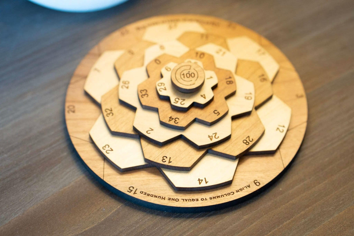 Revolving Century II Wood Math Puzzle | Wood Brain Teaser/Gift for Smart Kids | IQ Test | Creative Crafthouse | Best Gift Idea for Puzzlers - Creative Crafthouse