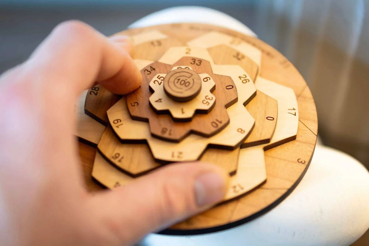 Revolving Century II Wood Math Puzzle | Wood Brain Teaser/Gift for Smart Kids | IQ Test | Creative Crafthouse | Best Gift Idea for Puzzlers - Creative Crafthouse