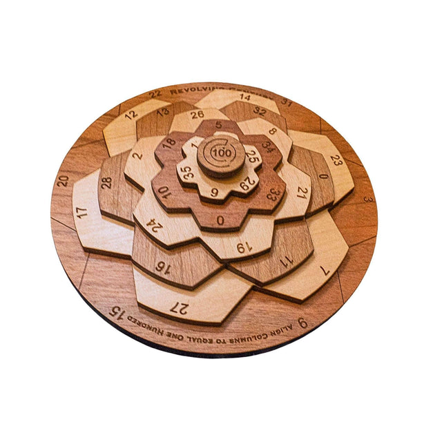 Revolving Century II Wood Puzzle | Math Brain Teaser for Teens - Creative Crafthouse