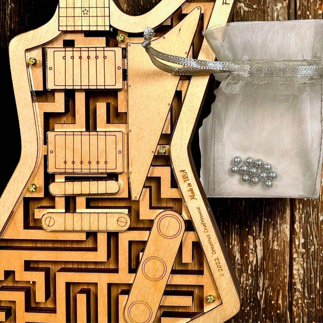 Rock Star Guitar Maze | Wood Puzzle for Musicians - Creative Crafthouse