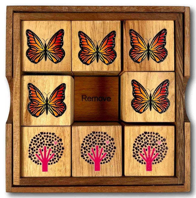 Roll Over Puzzle – Wooden Brain Teaser and Logic Pattern Game - Creative Crafthouse