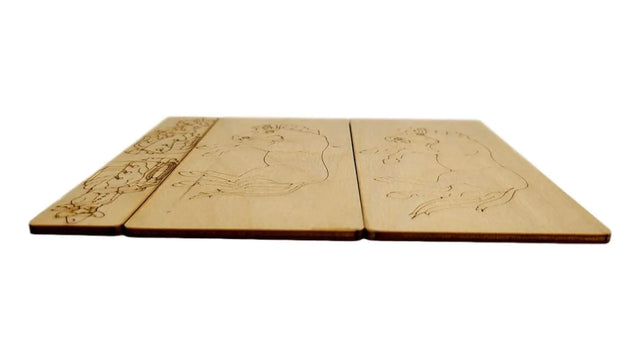 Saddle the Horses Puzzle wood set. - P.T. Barnum and Sam Lloyd puzzle - from 1872 - Creative Crafthouse