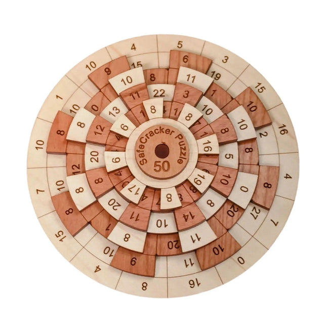 Safecracker 50 Wooden Math Brain Teaser | Difficult Puzzle for Adults - Creative Crafthouse