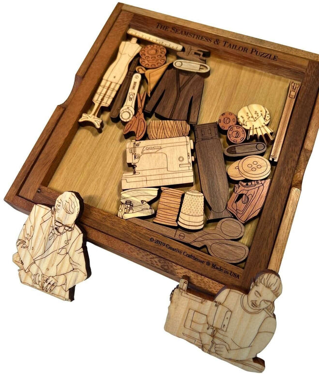 Seamstress and Tailor Puzzle - artistic and challenging - can be personalized - Creative Crafthouse