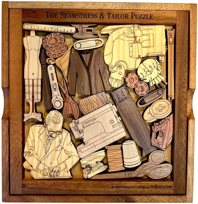 Seamstress and Tailor Puzzle - artistic and challenging - can be personalized - Creative Crafthouse