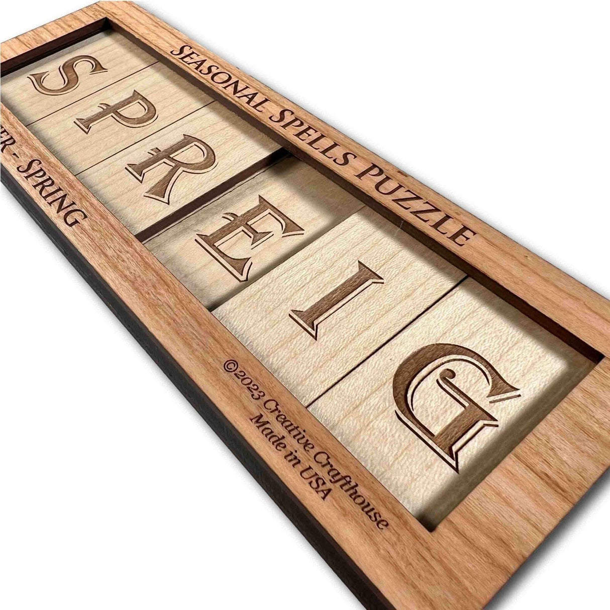Seasonal Spells - Wooden Sliding/Logic Brain Teaser Puzzle - Creative Crafthouse