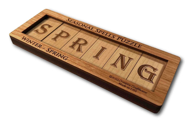 Seasonal Spells - Wooden Sliding/Logic Brain Teaser Puzzle - Creative Crafthouse