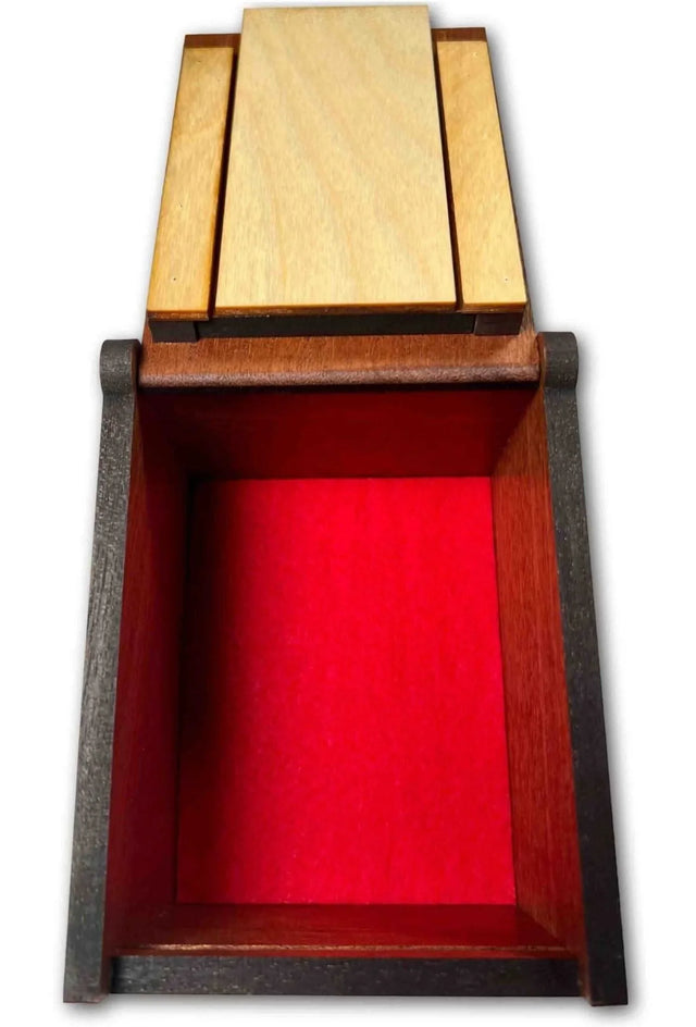 Secret Lock Box II – Challenging Mahogany Wood Puzzle Box - Creative Crafthouse