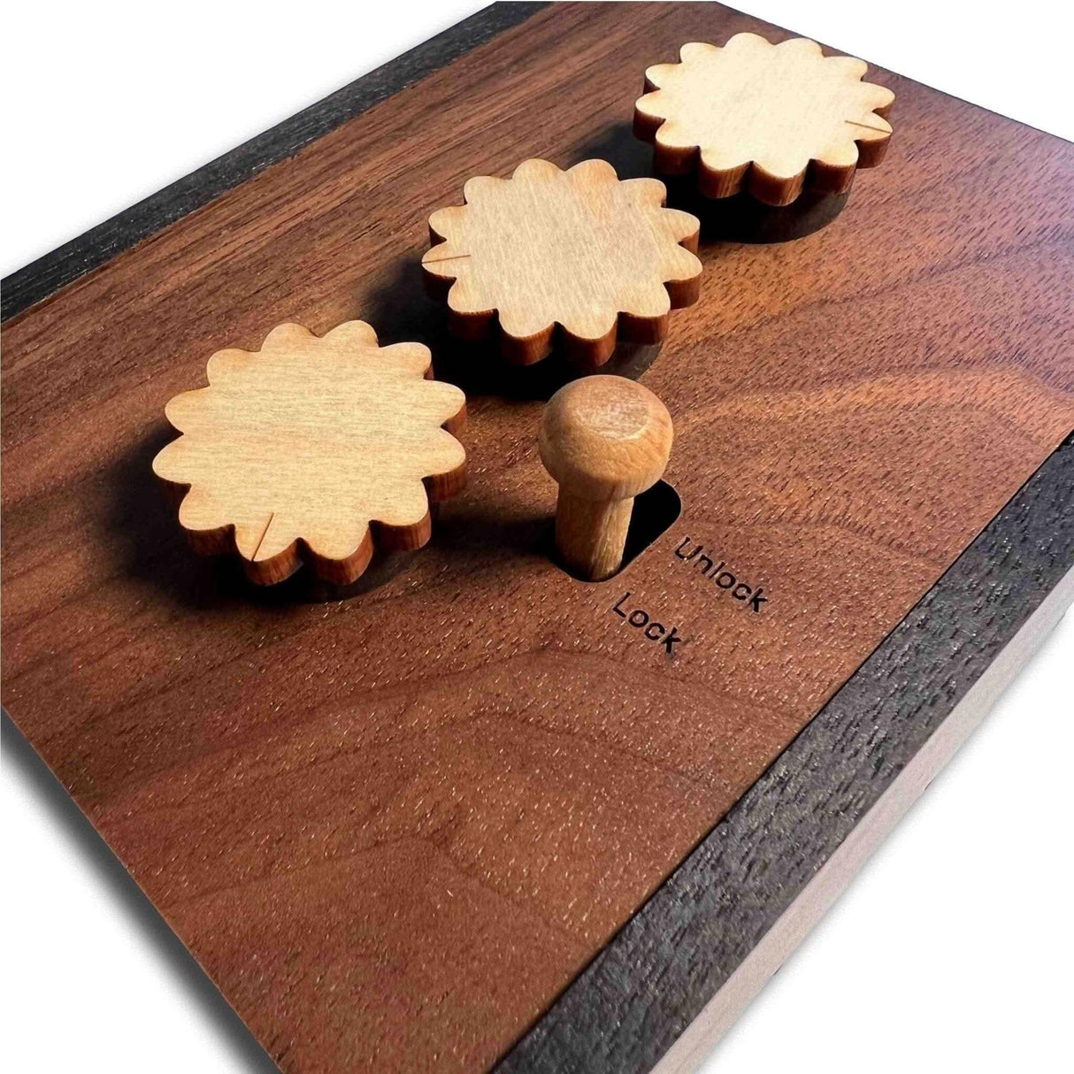 Secret Lock Box II - Can You Open the Box... Put a Gift Inside and Watch the Fun - WALNUT Version - Creative Crafthouse