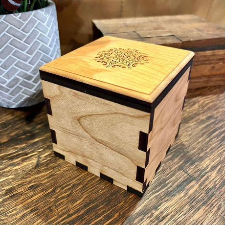 Secret Stash Puzzle Box - Unique Handmade Wooden Lock Box - Escape Room Prop - Creative Crafthouse