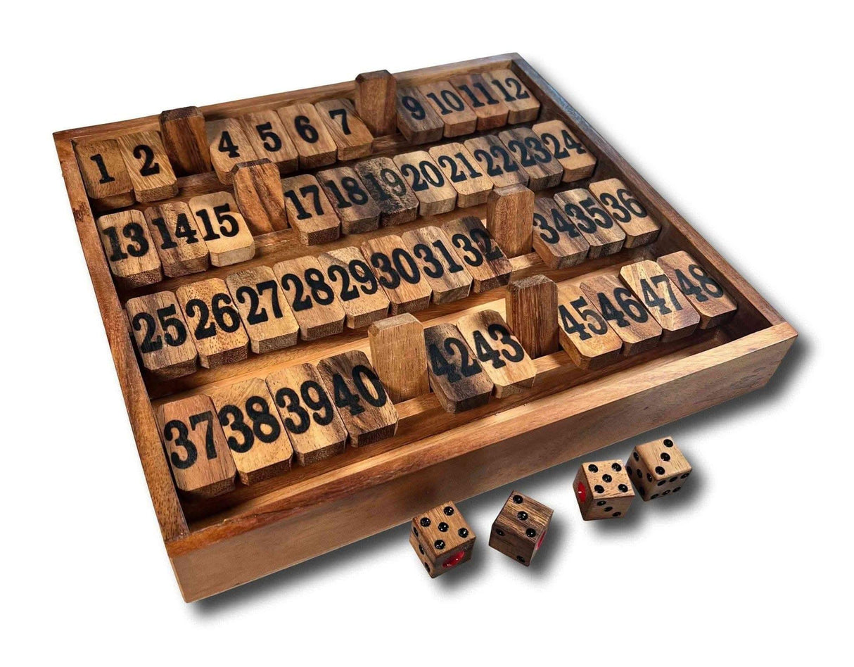 Shut the Box 1 - 48 Dice Game Wooden Game - Creative Crafthouse