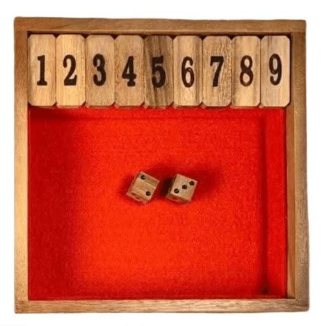 Shut The Box 9x9 Large | Classic Family Dice Game for All Ages - Creative Crafthouse