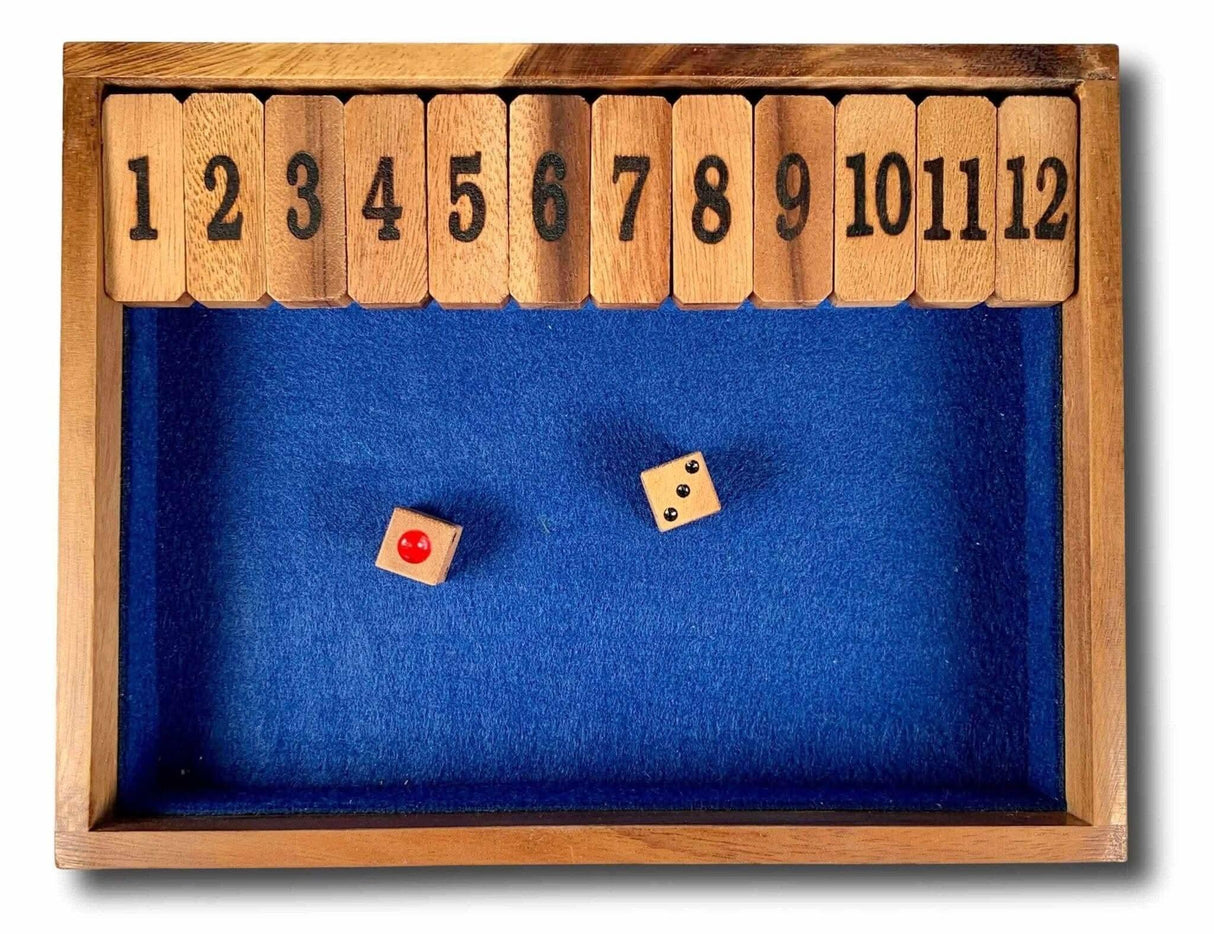 Shut The Box Game #1 - 12 Premium - Family Game For All Ages - Creative Crafthouse