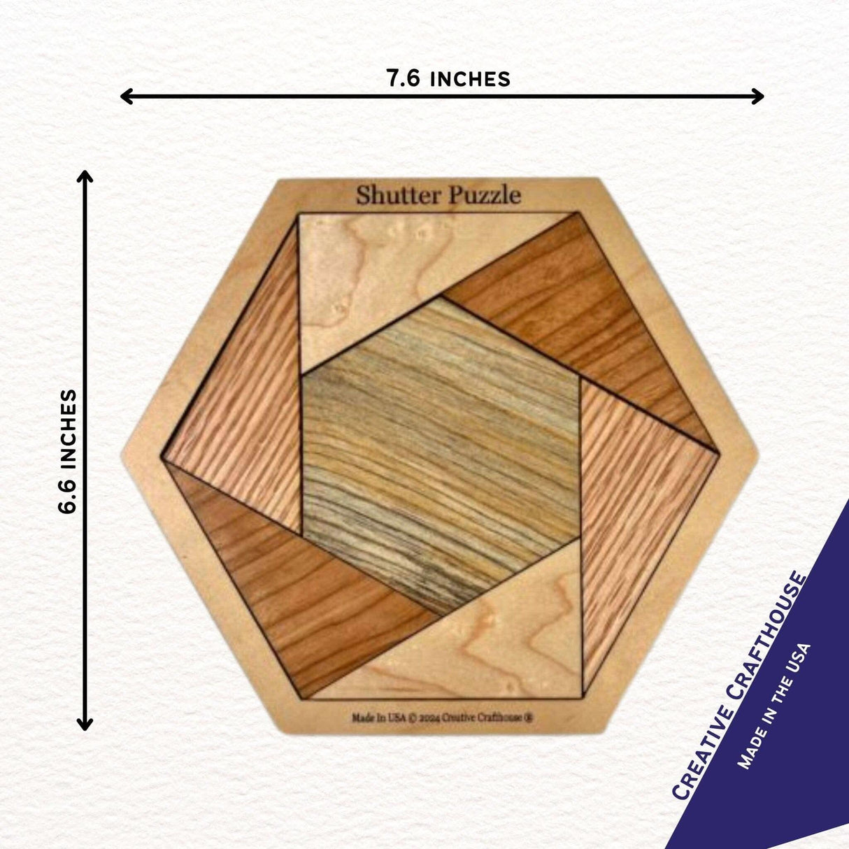 Shutter Puzzle - Wooden Brain Teaser Puzzle for Kids | STEM Puzzles and Toys | Gift for Kids and Grandkids - Creative Crafthouse