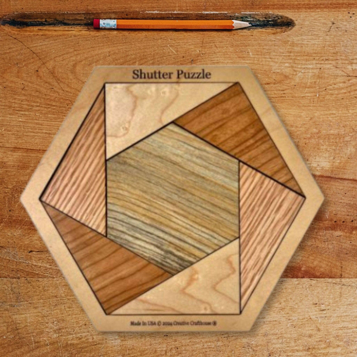 Shutter Puzzle - Wooden Brain Teaser Puzzle for Kids | STEM Puzzles and Toys | Gift for Kids and Grandkids - Creative Crafthouse