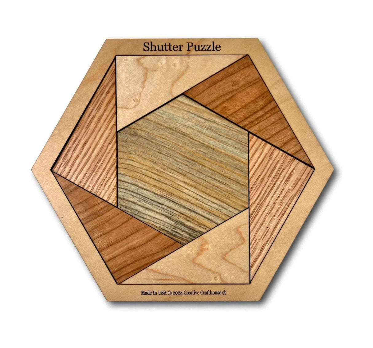 Shutter Puzzle - Wooden Brain Teaser Puzzle for Kids | STEM Puzzles and Toys | Gift for Kids and Grandkids - Creative Crafthouse