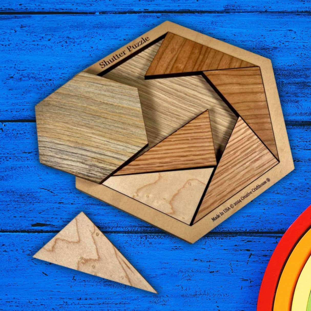 Shutter Puzzle - Wooden Brain Teaser Puzzle for Kids | STEM Puzzles and Toys | Gift for Kids and Grandkids - Creative Crafthouse