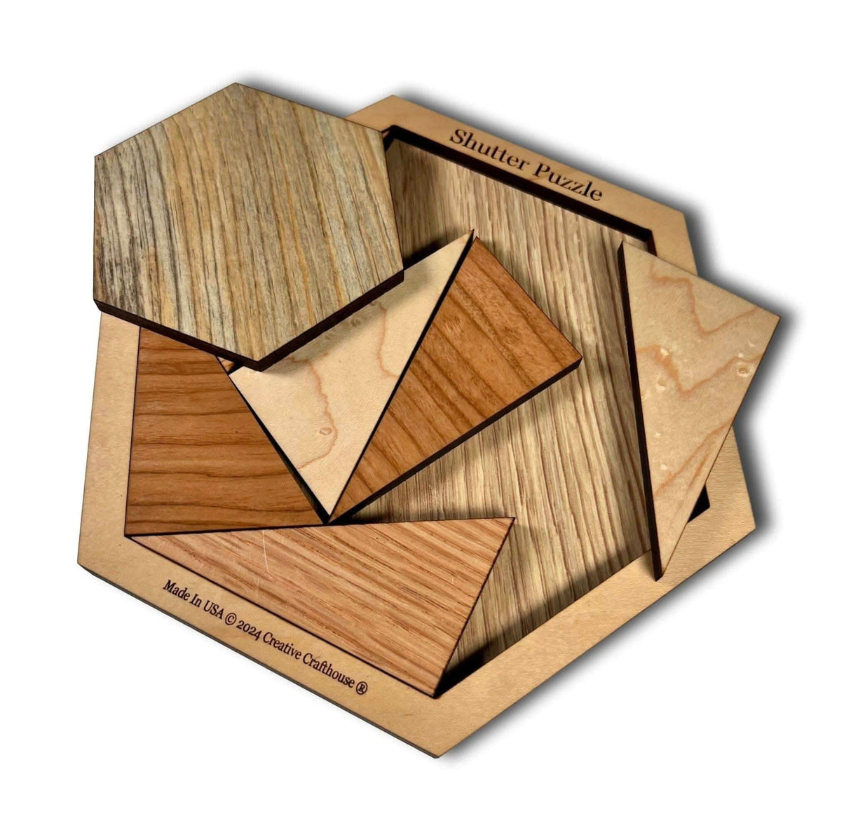 Shutter Puzzle - Wooden Brain Teaser Puzzle for Kids | STEM Puzzles and Toys | Gift for Kids and Grandkids - Creative Crafthouse