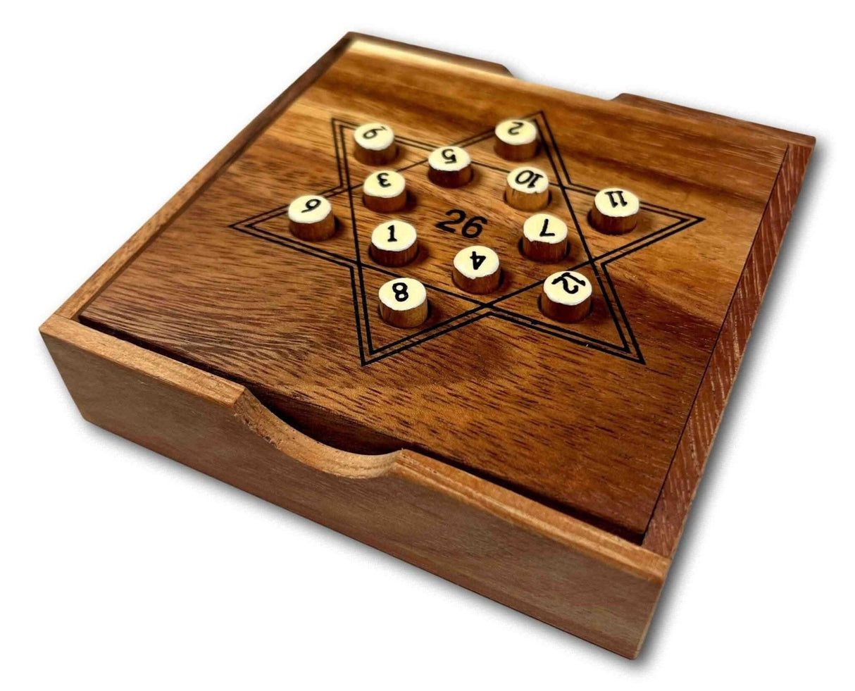 Star 26 Math Brain Teaser - Every row on the star must add to 26 - Creative Crafthouse