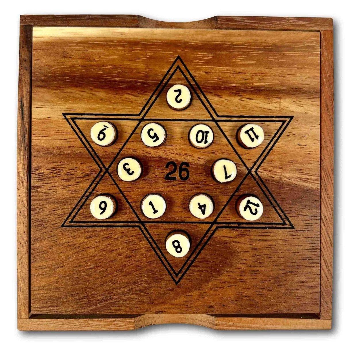 Star 26 Math Brain Teaser - Every row on the star must add to 26 - Creative Crafthouse