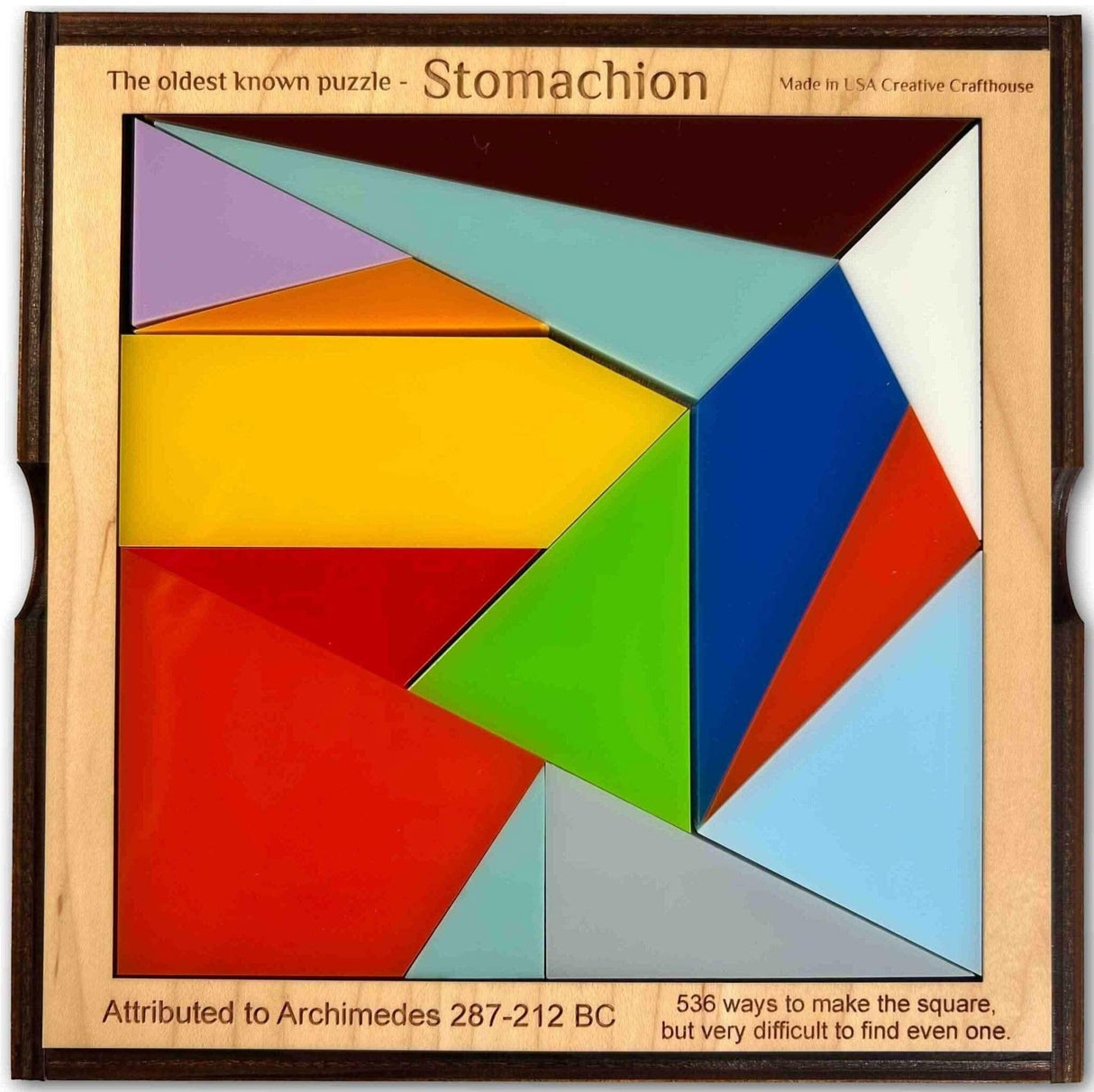 Stomachion or Ostomachion Puzzle - worlds oldest by Archimedes - very difficult with many challenges - Creative Crafthouse