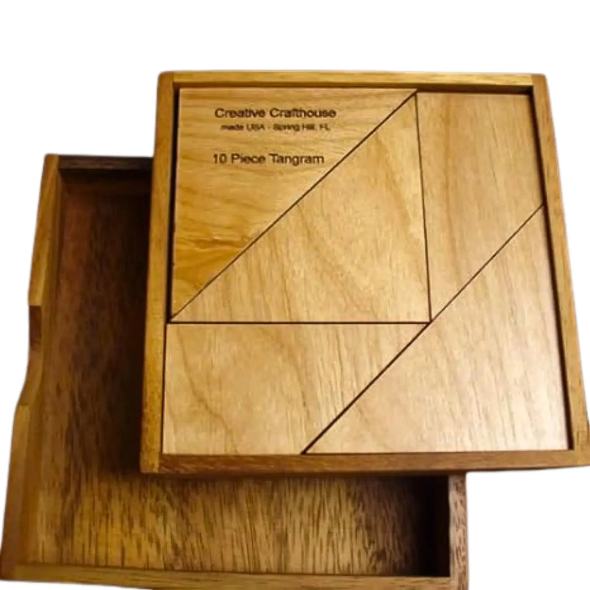 Tangram 10 Wood Puzzle | Classic 10 Piece Brain Teaser - Creative Crafthouse