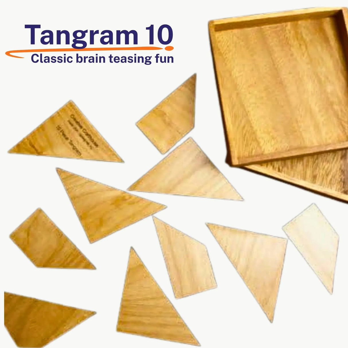 Tangram 10 Wood Puzzle | Classic 10 Piece Brain Teaser - Creative Crafthouse
