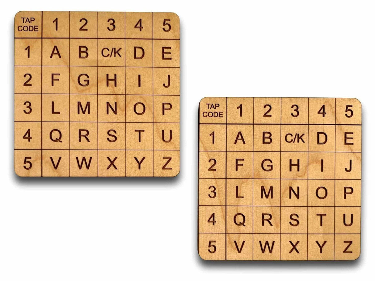 Tap Code Cipher (set of 2) - Creative Crafthouse