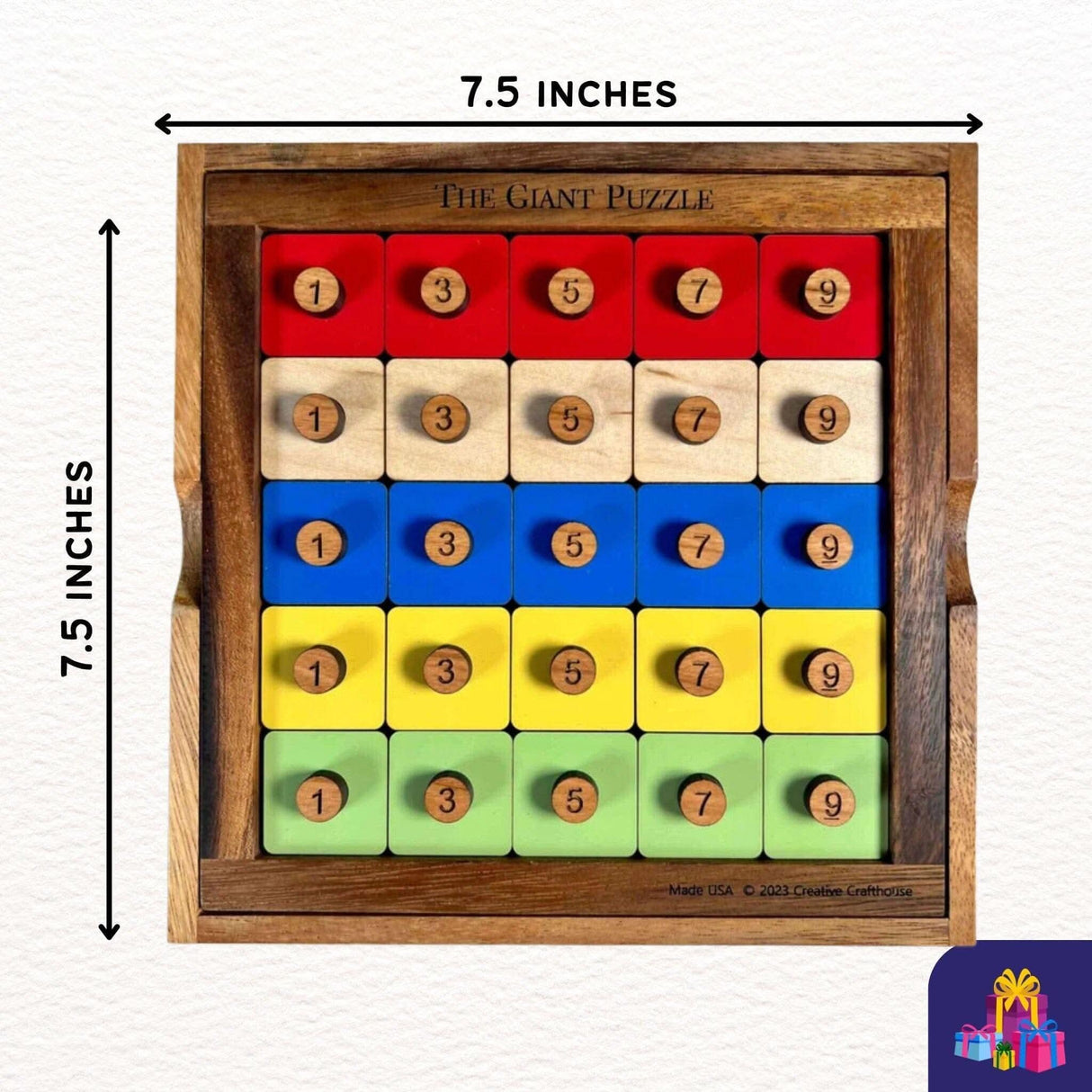 The Impossible Puzzle Series - The Giant Puzzle - A Difficult Wood Brain Teaser for Ages 16 and Up - Christmas Gift for Dad - Creative Crafthouse