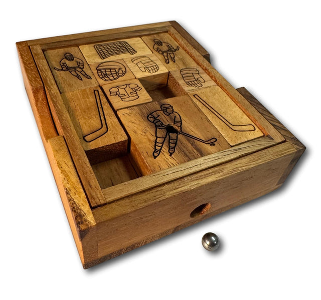 The Hockey Challenge Puzzle | Wooden Sliding Puzzle - Creative Crafthouse