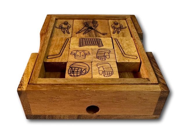 The Hockey Challenge Puzzle | Wooden Sliding Puzzle - Creative Crafthouse