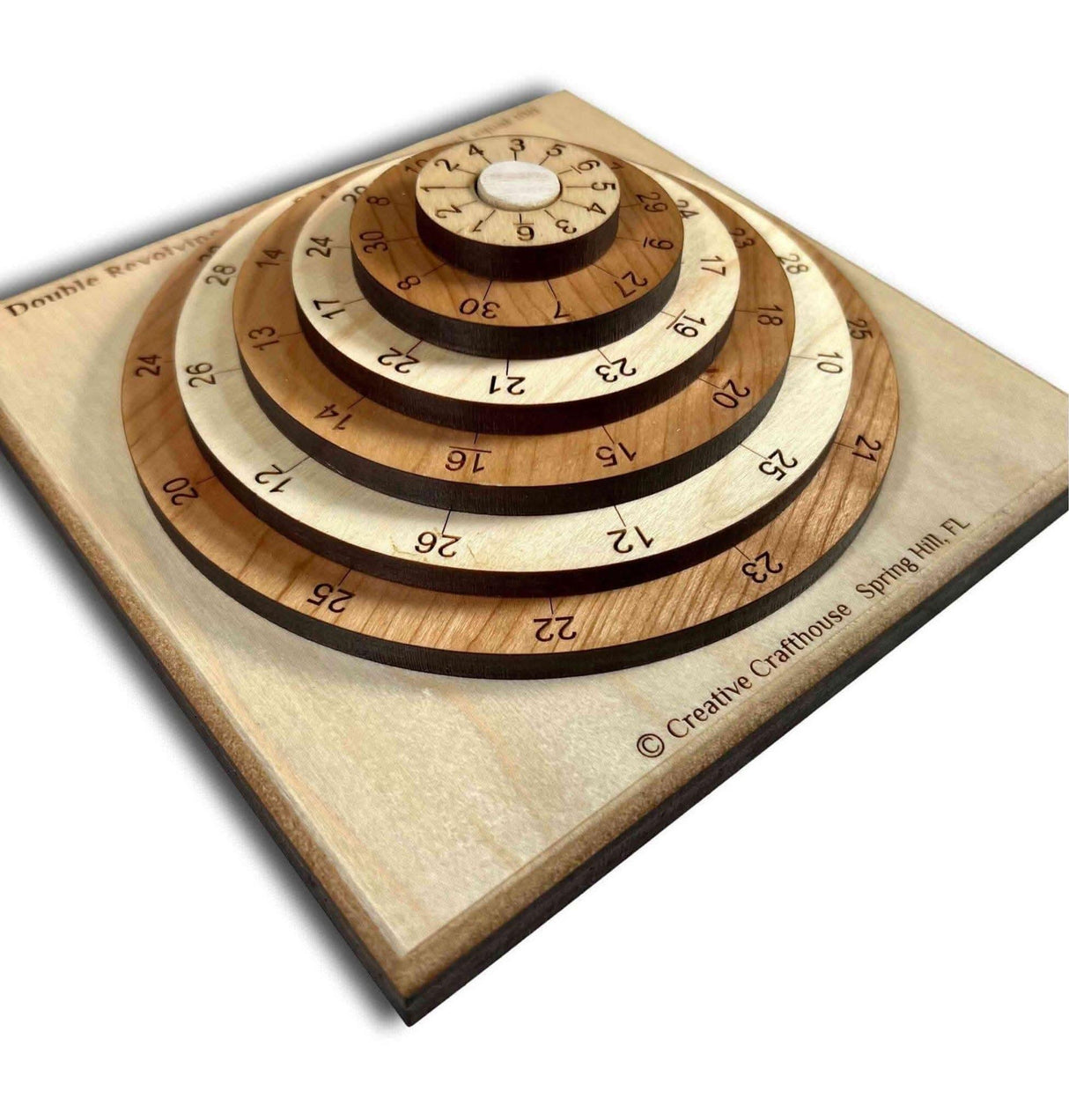 The Impossible Math Puzzle for Adults - The Double Revolving Century Brain Teaser | 2 Wooden Puzzles in One - Christmas Gift for a Math Wiz - Creative Crafthouse