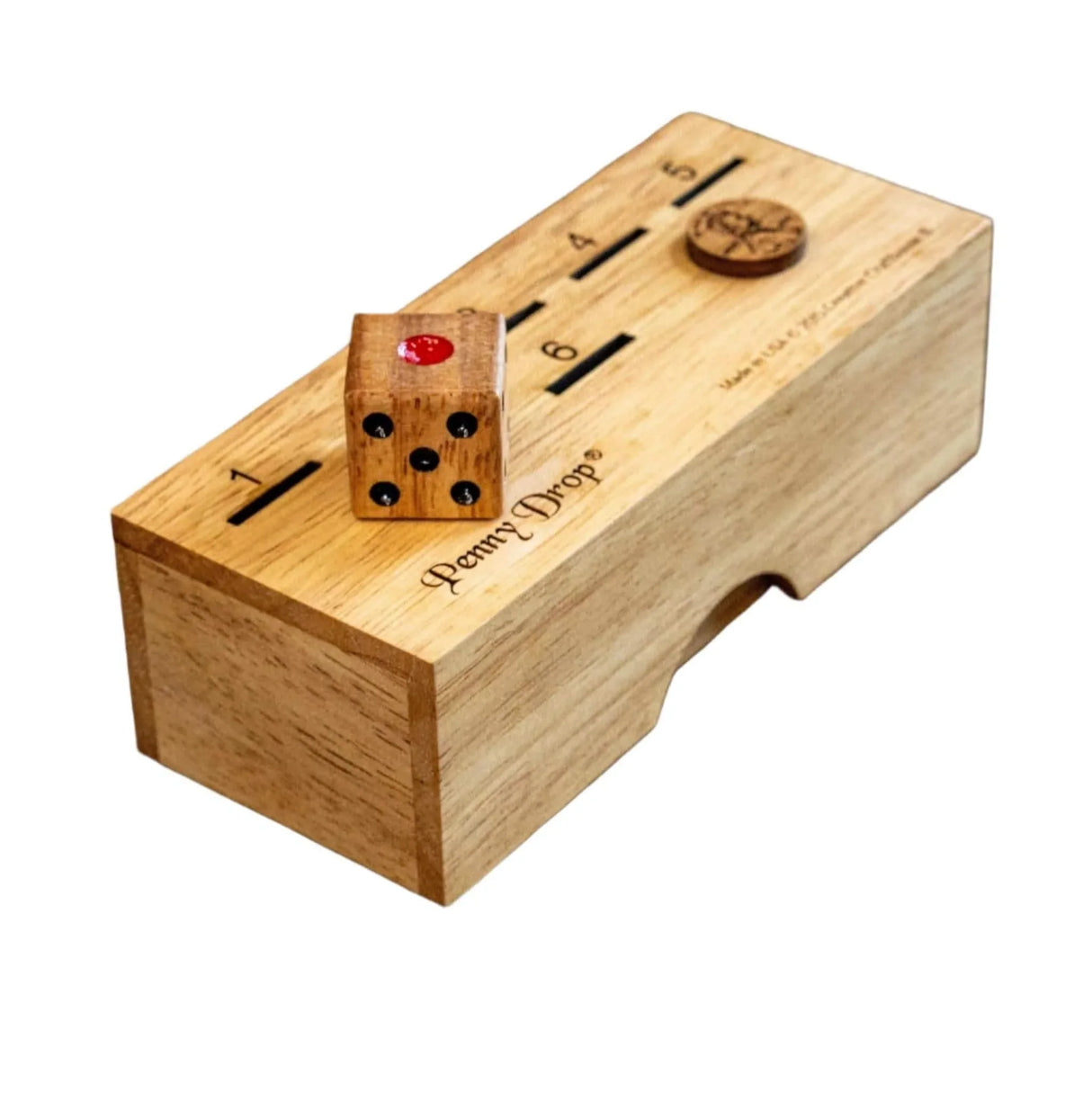 The Original Penny Drop Coin Game - Artisan Travel Edition - Personalize Gift with Laser Engraving - Fun Family Game for All Ages - Bar Game - Creative Crafthouse