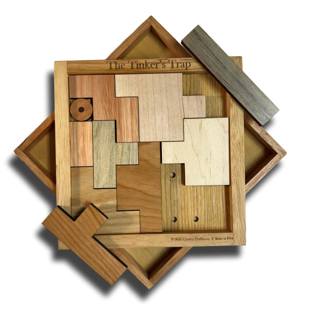 The Tinker’s Trap – Wooden Puzzle with 13 Unique Challenges - Creative Crafthouse