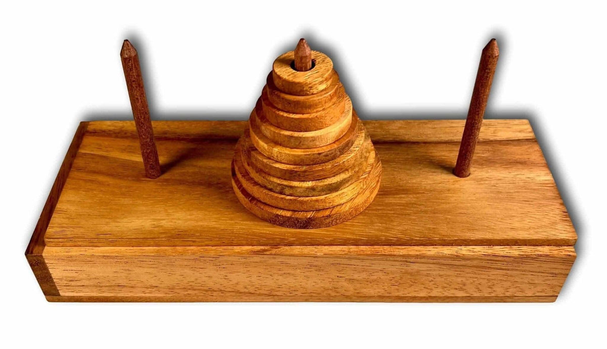 Torre De Hanoi De Madera Arcoíris ¡un Rompecabezas Divertido Para Niños!
