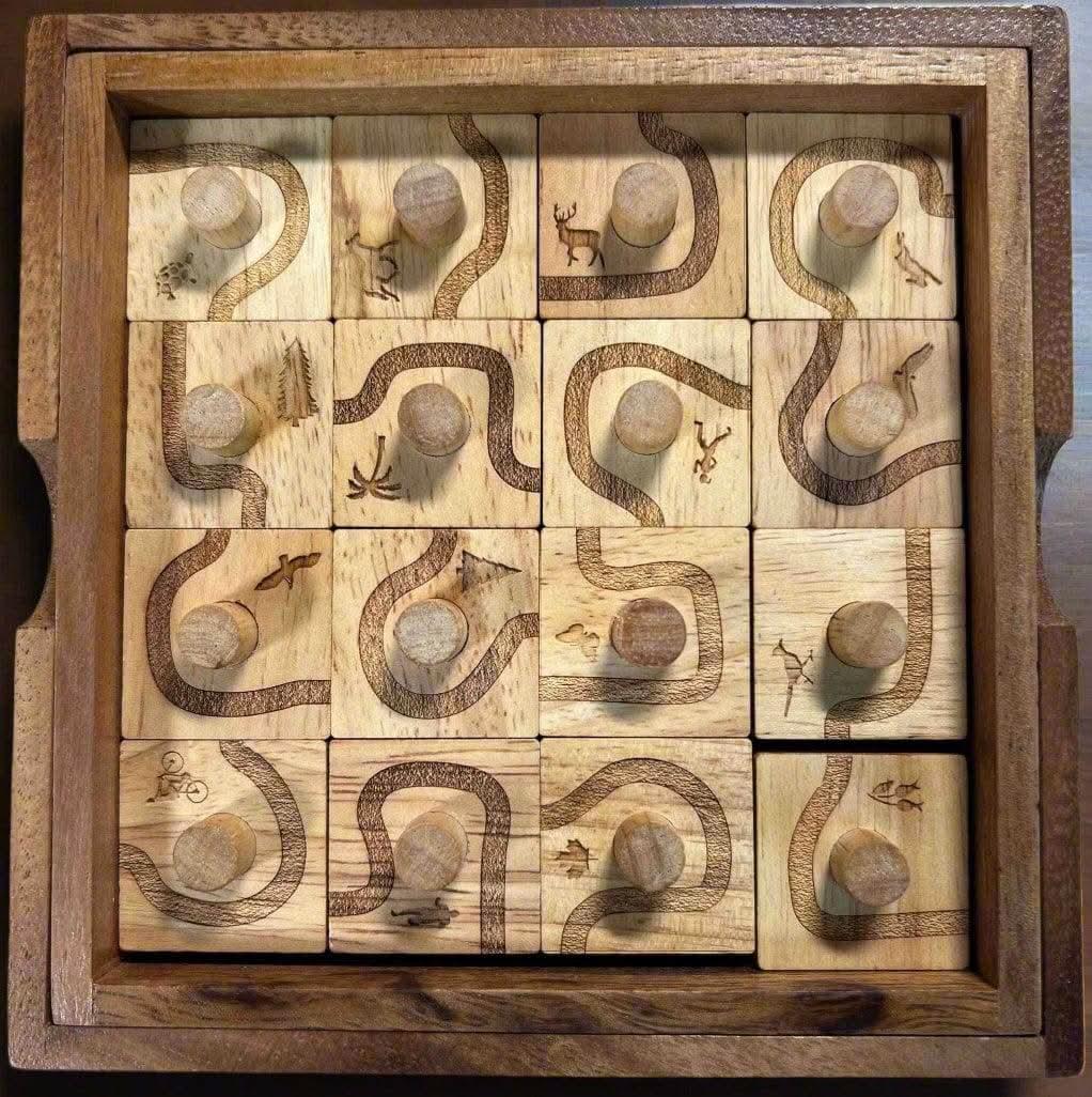 Trail Run Wooden Puzzle - Complete the Trail to Win - Difficulty Level 6.5 out of 10 - Creative Crafthouse