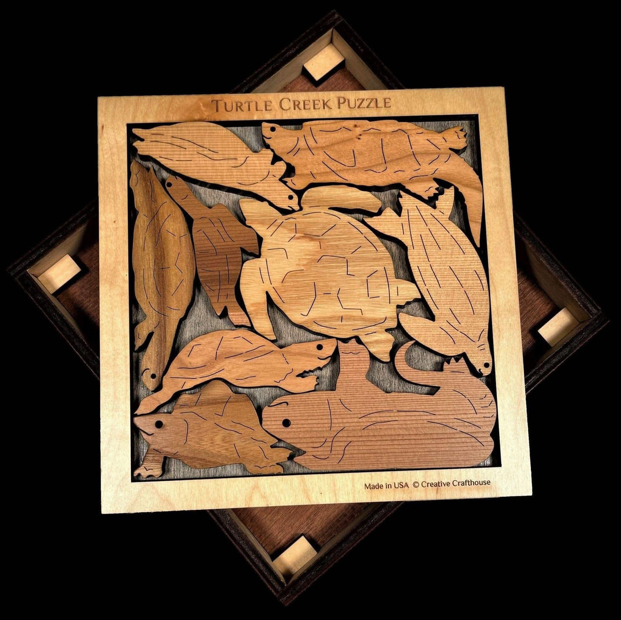 Turtle Creek Puzzle - artistic and challenging - can be personalized - Creative Crafthouse