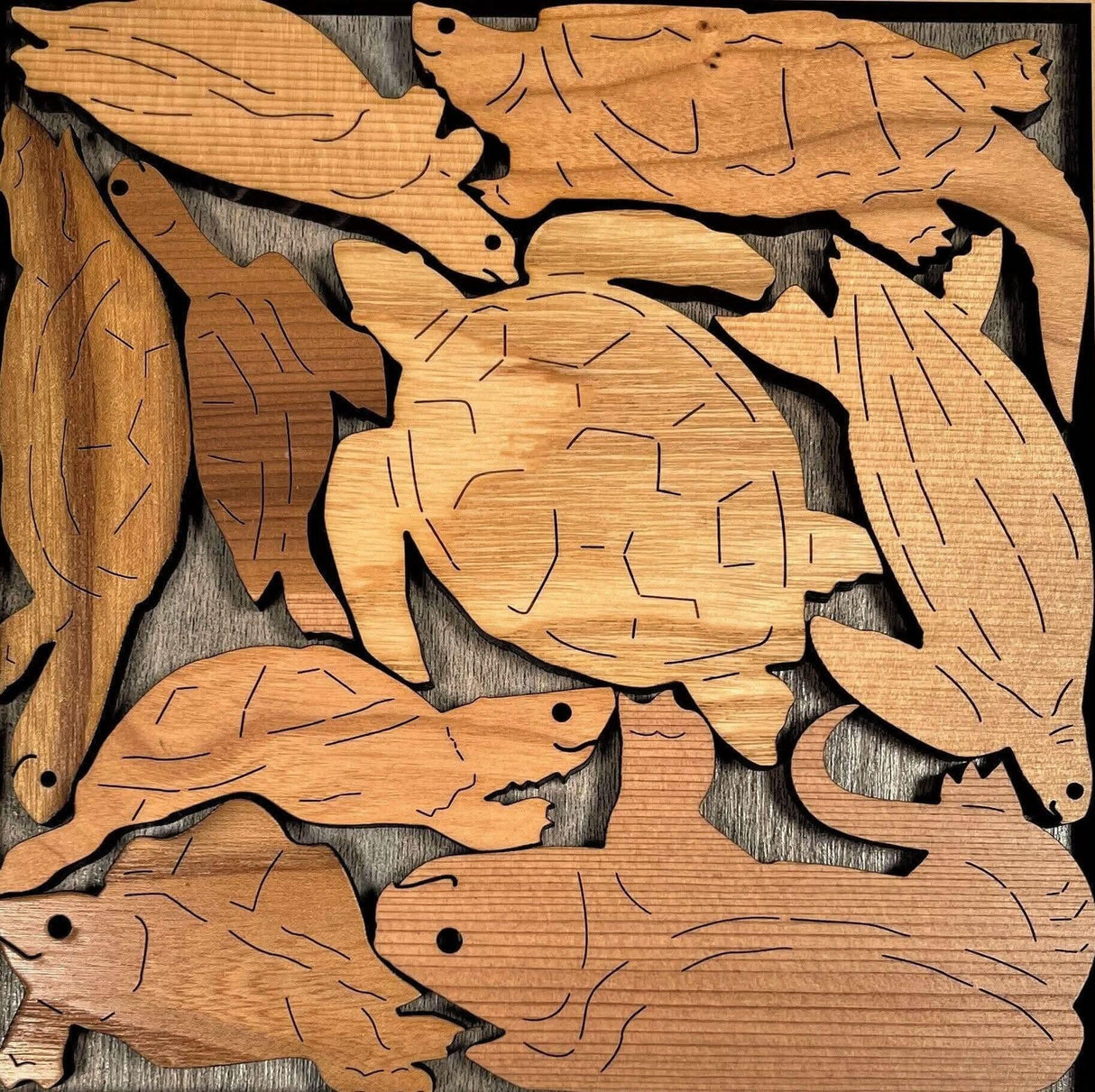 Turtle Creek Puzzle - artistic and challenging - can be personalized - Creative Crafthouse