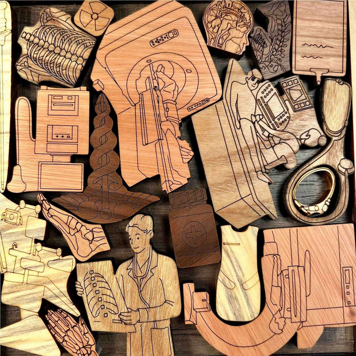 Unique and Charming Radiologist Gift - Personalize with a Laser Engraving Name & Message - Retirement, Graduation, Acceptance Gifts - Puzzle - Creative Crafthouse