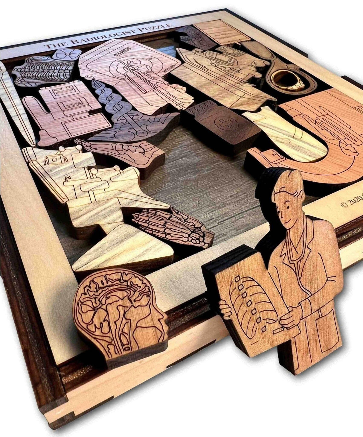 Unique and Charming Radiologist Gift - Personalize with a Laser Engraving Name & Message - Retirement, Graduation, Acceptance Gifts - Puzzle - Creative Crafthouse