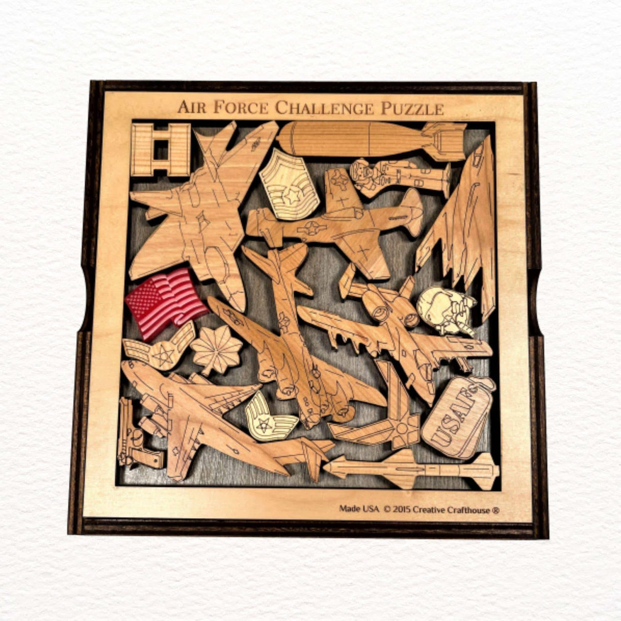 US Air Force Wood Puzzle | Personalizable Promotion Gift for Naval Officers - Creative Crafthouse